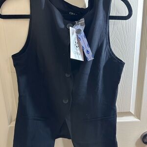 Cider Elegant Black Buttoned Vest